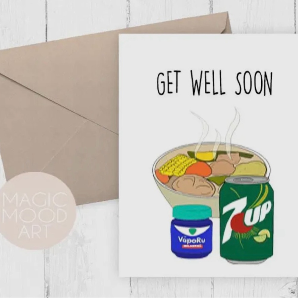 Get Well Soon Card with Envelope